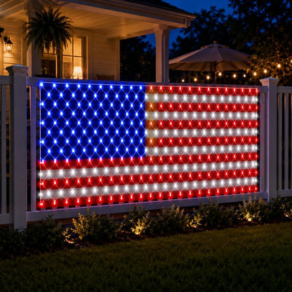 Solar American LED Flag - Celebrate America's 250th Birthday