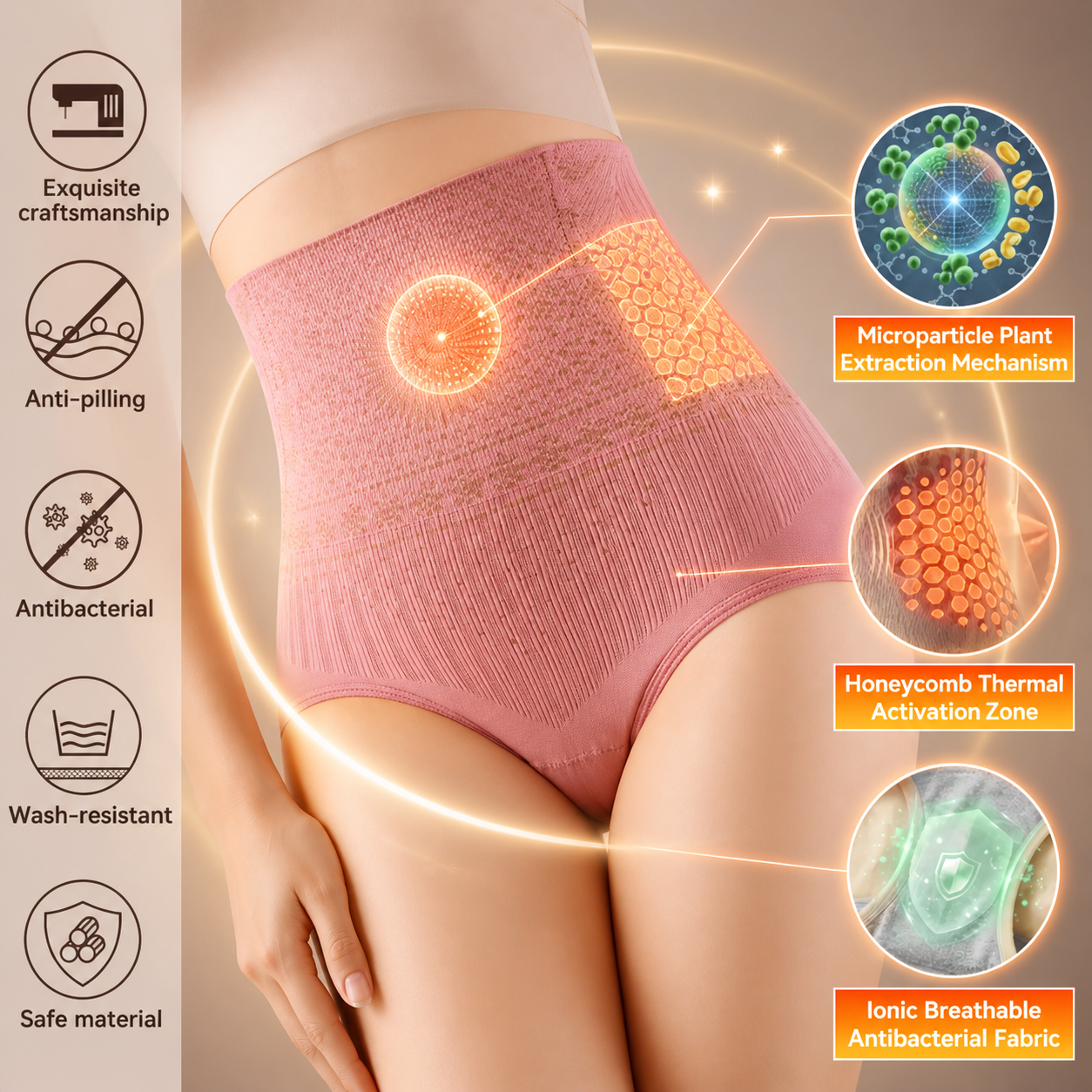 🔥4-in-1 Shaping and Fat-Burning Microfiber Shorts
