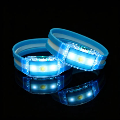 2PCS LED Light Up National Flag Wristbands