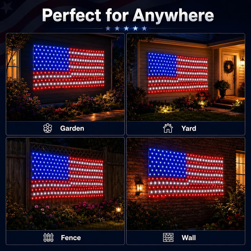 Solar American LED Flag - Celebrate America's 250th Birthday