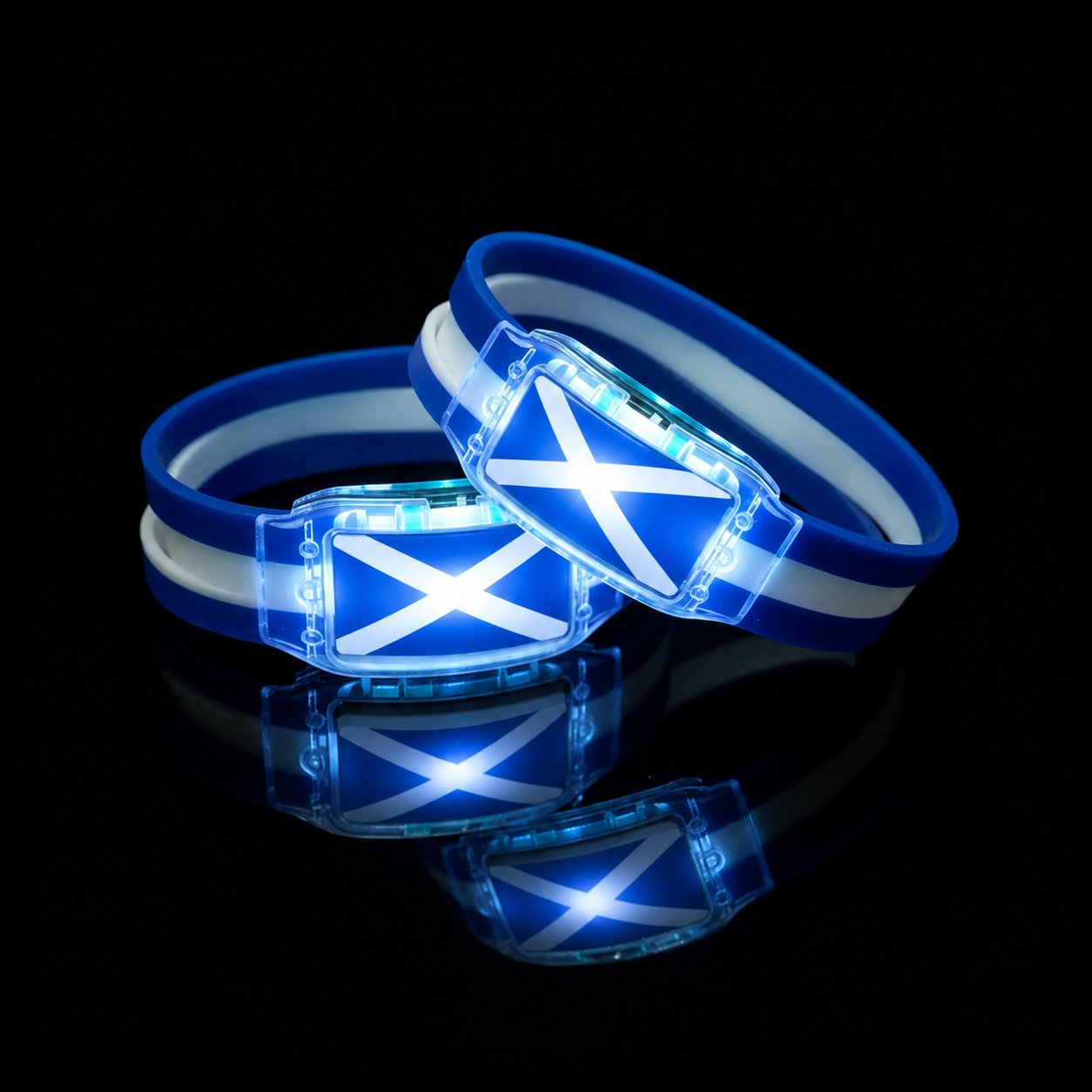 2PCS LED Light Up National Flag Wristbands